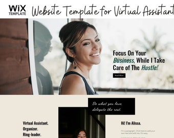 Modello di sito web per assistente virtuale, modello Wix, coach online, coach aziendale, modello di sito web, modello di sito web Wix per assistente virtuale