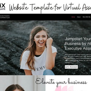Modello WIX, modello di sito Web WIX, assistente virtuale, WIX, sito Web online