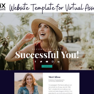 Pu&ograve; includere: Una donna con una camicia rossa e un cappello di paglia sorride e guarda il cielo. Il testo "Become the most Successful You!" &egrave; visualizzato in lettere bianche su uno sfondo scuro. Le icone dei social media sono visualizzate sotto il testo. Il testo "Alissa Lunde" &egrave; visualizzato nella parte superiore dell'immagine.