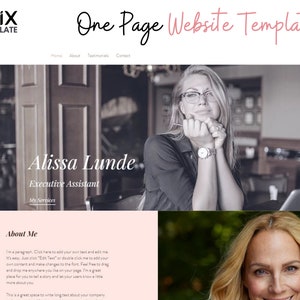 WIX Template, Wix Template Coach, Wix Template Virtual Assistant, One Page Wix Template, Clean Template, Wix Website Template, Simple