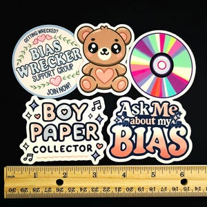 K Pop Bias Leuke vinylstickers - Bias, Bias Wrecker, fotokaarten, pc, teddybeer, cd, cadeaus voor verdwaalde kinderen Bts Ateez Svt Txt-fans SKZ