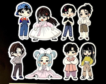 Stray Kids SKZ Code Family Stickers, K-Pop Decals