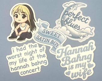 Hannah Bahng Vinyl Stickers Waterproof Concert Funny Misunderstood EP Gifts