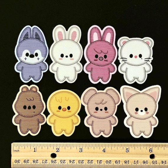 Stray Kids SKZOO Cross Stitch Vinyl Stickers Cute Gifts for Fans