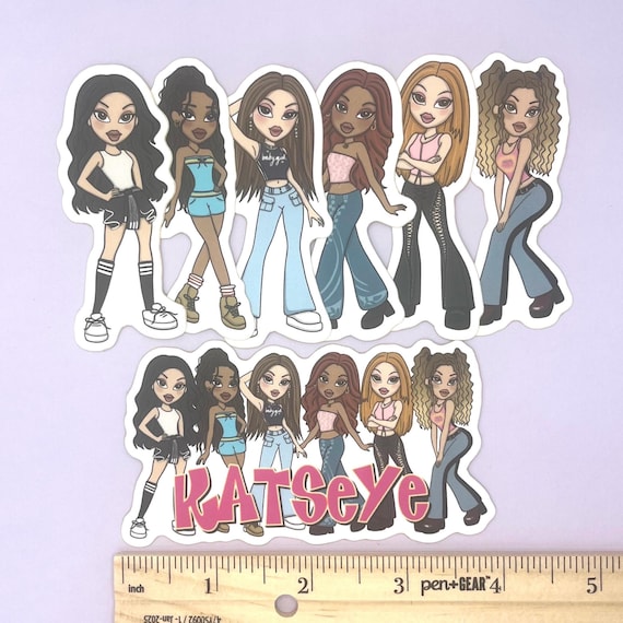 ミニカプ、Bratz、ラッパー、ステッカー Katseye Bratz Matte Stickers for Eyekons Sophia Manon Yoonchae
