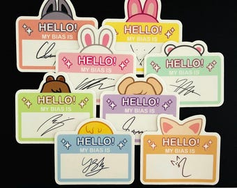 Autocollants en vinyle autographes Stray Kids K Pop Skzoo Bias Cadeaux pour les fans de Bang Chan Lee Know Changbin Hyunjin Han Jisung Felix Seungmin EN SKZ