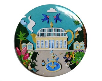 Botanical Gardens Magnet - Sheffield Fridge Magnet - Sheffield Gifts - Sheffield Landmarks - Tea Lover Gift