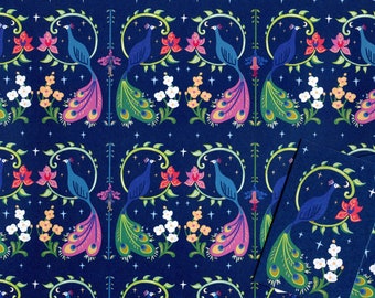 Peacock Gift Wrap - Tropical Wrapping Paper - Tropical Bird Wrapping Paper - Exotic Flower Wrapping Paper