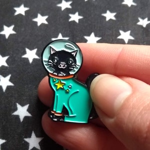 Space Cat Pin - Cat Enamel Pin - Cat Jewellery - Soft Enamel Pin - Cute Enamel Pin - Space Kitty Pin - Gifts for Cat Lovers
