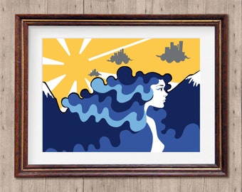 Flow Your Own Way Retro Art - Psychedelic Art - Retro Print - Vintage Print - 1960's inspired Art - Vintage Art - Trippy Art