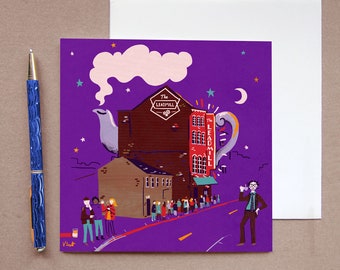 The Leadmill Greeting Card - Sheffield Music Lover Greeting Card - Jarvis Cocker Art