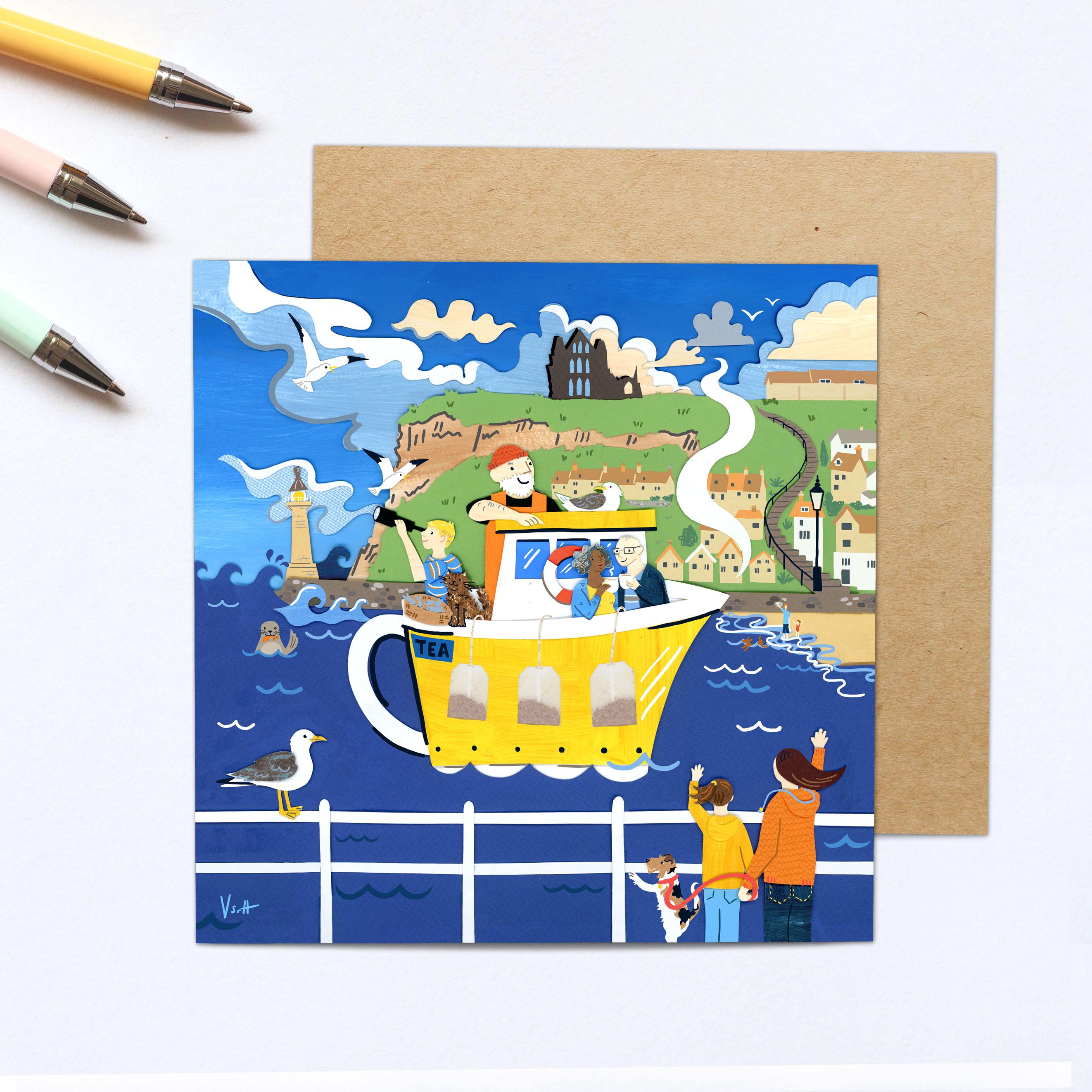 Whitby Greeting Card - Yorkshire Greeting Card - Seaside Greeting Card