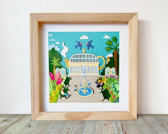 Sheffield Botanical Gardens Art - Sheffield Art - Sheffield Print - Sheffield Gift - Sheffield Landmark - Sheffield  Illustration