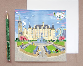 Peace Gardens Greeting Card - Sheffield Town Hall Greeting Cards - Spring greeting card - Card for her