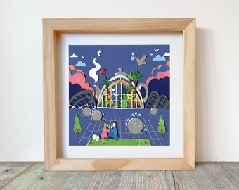 Sheffield Winter Gardens Art - Sheffield Landmark Art
