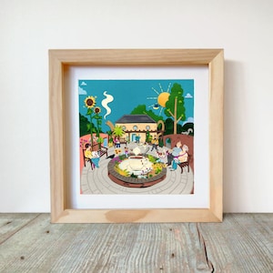 Hillsborough Walled Garden Print - Hillsborough Park Art - Sheffield Art - Sheffield Print - Sheffield  Illustration