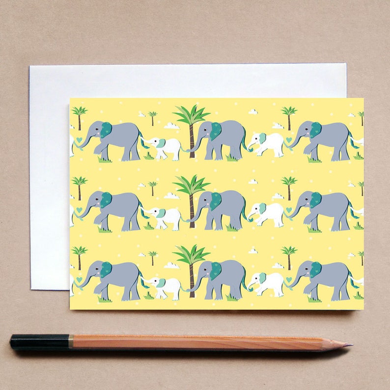 Elephant Wrapping Paper New Baby Wrapping Paper Elephant Etsy