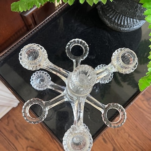 Vintage Cambridge Arms Stackable Crystal Candelabra Modular Glass Centerpiece Set