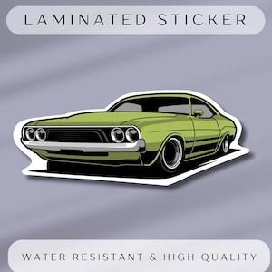 2 Classic Car Stickers Muscle Car Sticker for Car Lovers Die Cut Sticker for Toolbox Garage Decor Water Bottle Sticker Car Enthusiast Gift
