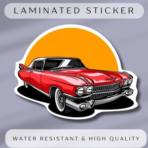 2 Classic Car Stickers Die Cut Sticker Garage Decor Toolbox Sticker Retro Car Sticker Vintage Car Sticker Car Lover Sticker Car Enthusiast