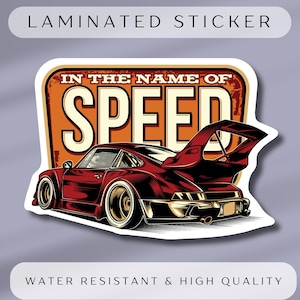 2 Racing Car Stickers Toolbox Die Cut Sticker Car Sticker for Garage Retro Car Sticker Car Lover Sticker Car Enthusiast Gift for Car Lover