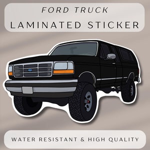 2 Small Truck Stickers Country Girl 2 Die Cut Ford Truck Sticker Bundle OBS Ford Truck Stickers Black Classic Truck Sticker Ford