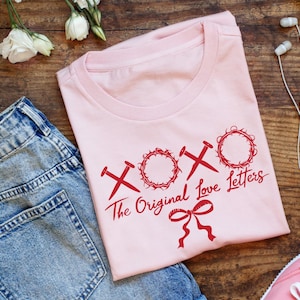 Día de San Valentín SVG, Lazo de San Valentín Png, XOXO las cartas de amor originales SVG