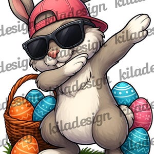 Easter Bunny Digital Download , Easter Rabbit Sublimation PNG, DTF Design, Easter Rabbit Clipart PNG