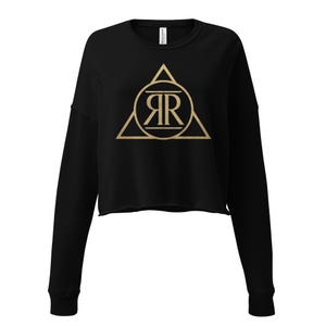 Reality Recast™ Women&#39;s Crop Sweatshirt | Trendy Raw Hem, Comfortable Casual Streetwear