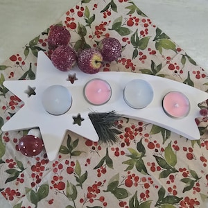 Shooting star, Christmas decoration, Advent decoration tealights, tealight holder Advent, tealight holder Christmas, atmospheric decoration