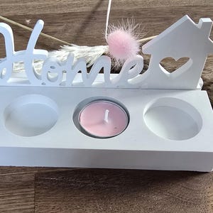 Decoration set tealight, decoration Keracraft, tealight holder, insert Home incl. tealight holder, tealight holder with insert