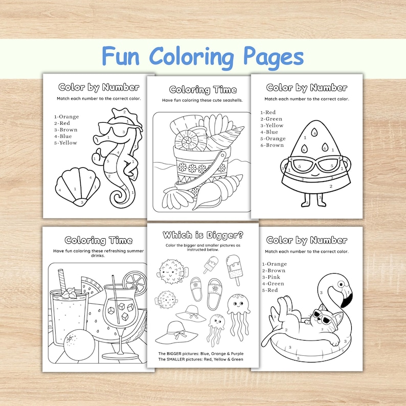 Summer Activity Book - 70 Preschool, Kindergarten Summer Worksheets & Fun Games • Fine Motor Skills, Tracing Lines, Handwriting Practice