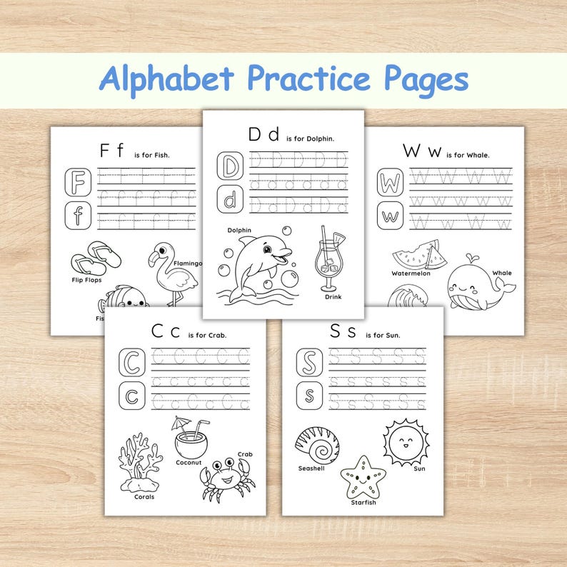 Summer Activity Book - 70 Preschool, Kindergarten Summer Worksheets & Fun Games • Fine Motor Skills, Tracing Lines, Handwriting Practice
