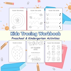 Kinder Arbeitsbuch | Vorschreiben und Feinmotorik-Übung | 40 Linien Linien Arbeitsblätter | Vorschule•Kindergarten | Handschrift Praxis