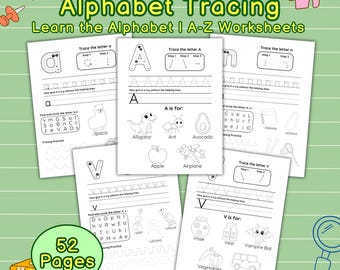 Werkbladen alfabet overtrekken | Hoofdletters en kleine letters | Voorschoolse leeractiviteiten | Handschriftoefening pdf | Vroeg leren