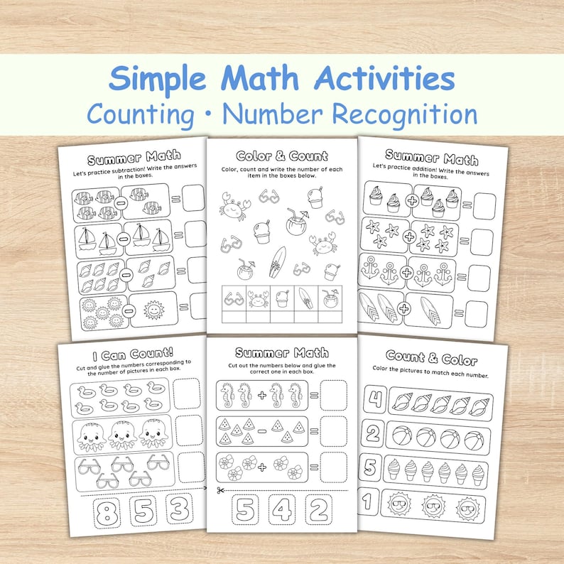 Summer Activity Book - 70 Preschool, Kindergarten Summer Worksheets & Fun Games • Fine Motor Skills, Tracing Lines, Handwriting Practice