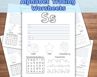 Werkbladen alfabet overtrekken | Voorschoolse leeractiviteiten | Handschriftoefening pdf | Vroeg leren | Hoofdletters en kleine letters