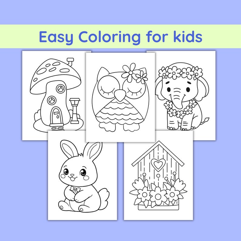 50 Spring Coloring Pages | Simple and Easy Coloring Pages for Kids ...