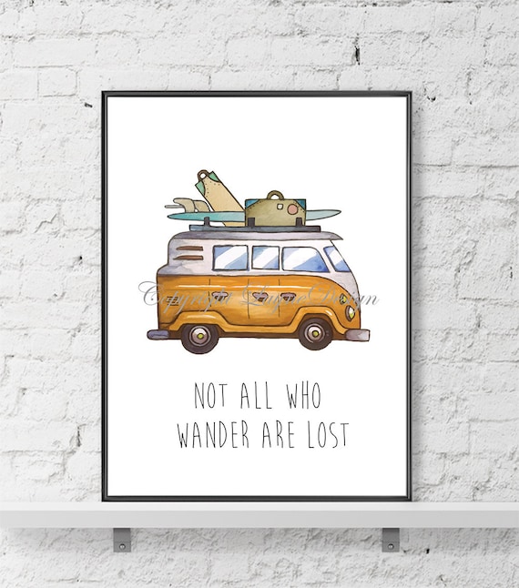 VWBusreisen wandern Reise Spruch Zitat Druck Ihre eigenen Etsy