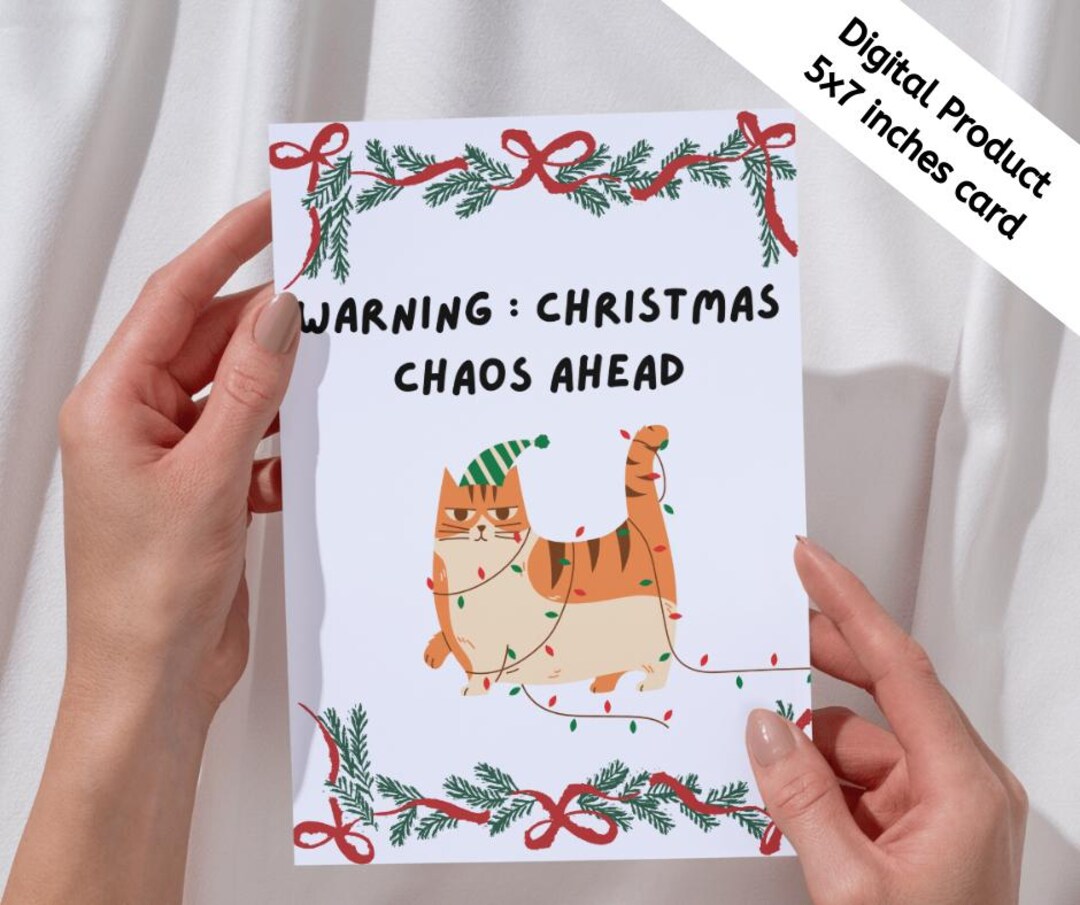 Grumpy Cat Christmas Card | Funny and Cute Festive Printable Card - Etsy