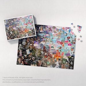 Taylor The Eras Jigsaw Puzzle, Lyrics & Easter Eggs Puzzle (1000, 500) Eras Music Fan Gift,Puzzle Gift for Her, Music Gift, Concert Fan Gift image 2