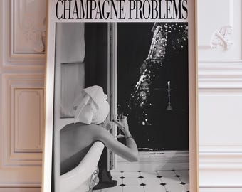 Champagne Problems Art Print | Paris Aesthetic Home Decor | Taylor Inspired Art Print