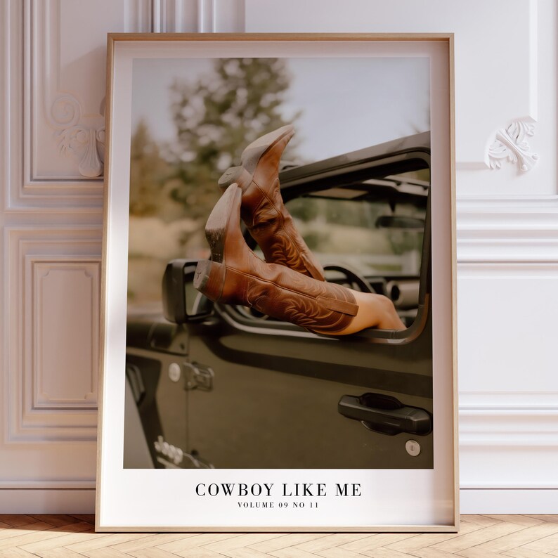 Cowboy Like Me Print | Moody Western Cowgirl (Digital Download) image 2