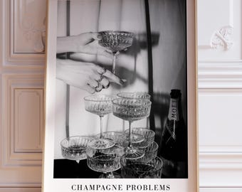 Champagne Problems Poster | Bar Cart Decor | Taylor Album Art Print