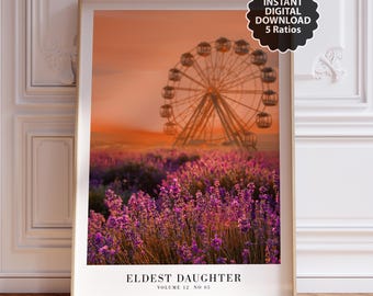 Eldest Daughter Song Poster | Subtle Taylor Showgirl Era Lyric Inspired Wall Art (Digital Download)