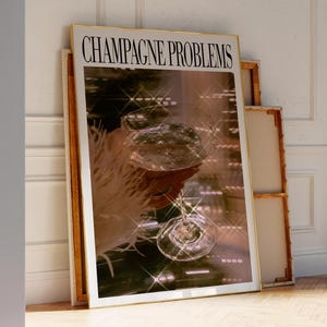Poster champagneproblemen | Barwagen Esthetisch | Subtiel esthetisch interieur | Taylor-afdruk | Evermore-albumposter