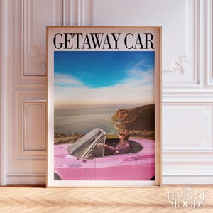 Afdruk op vluchtauto, Taylor-print, afdrukbare kunst, slaapzaaldecor, vintage autokunstafdruk, decor slaapzaal