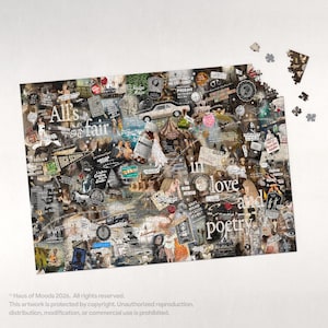 Poet Era Lyrics & Easter Eggs Puzzle (1000, 500) Eras Music Fan Gift, Puzzle Gift for Her, Music Gift, Concert Fan Gift