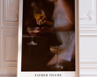 Father Figure Showgirl Poster | Vintage Music Bar Cart Aesthetic | Subtle Bar Poster | Taylor Print Song Poster