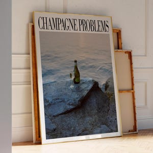 Poster champagneproblemen | Barwagen Esthetisch | Subtiel esthetisch interieur | Taylor-afdruk
